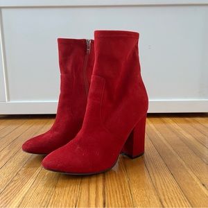 Marc Fisher Red Suede Boots